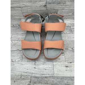 Ecco Yucatan‎ Coral Blush Leather Adjustable Sport Sandals Women's US 5 EU 36